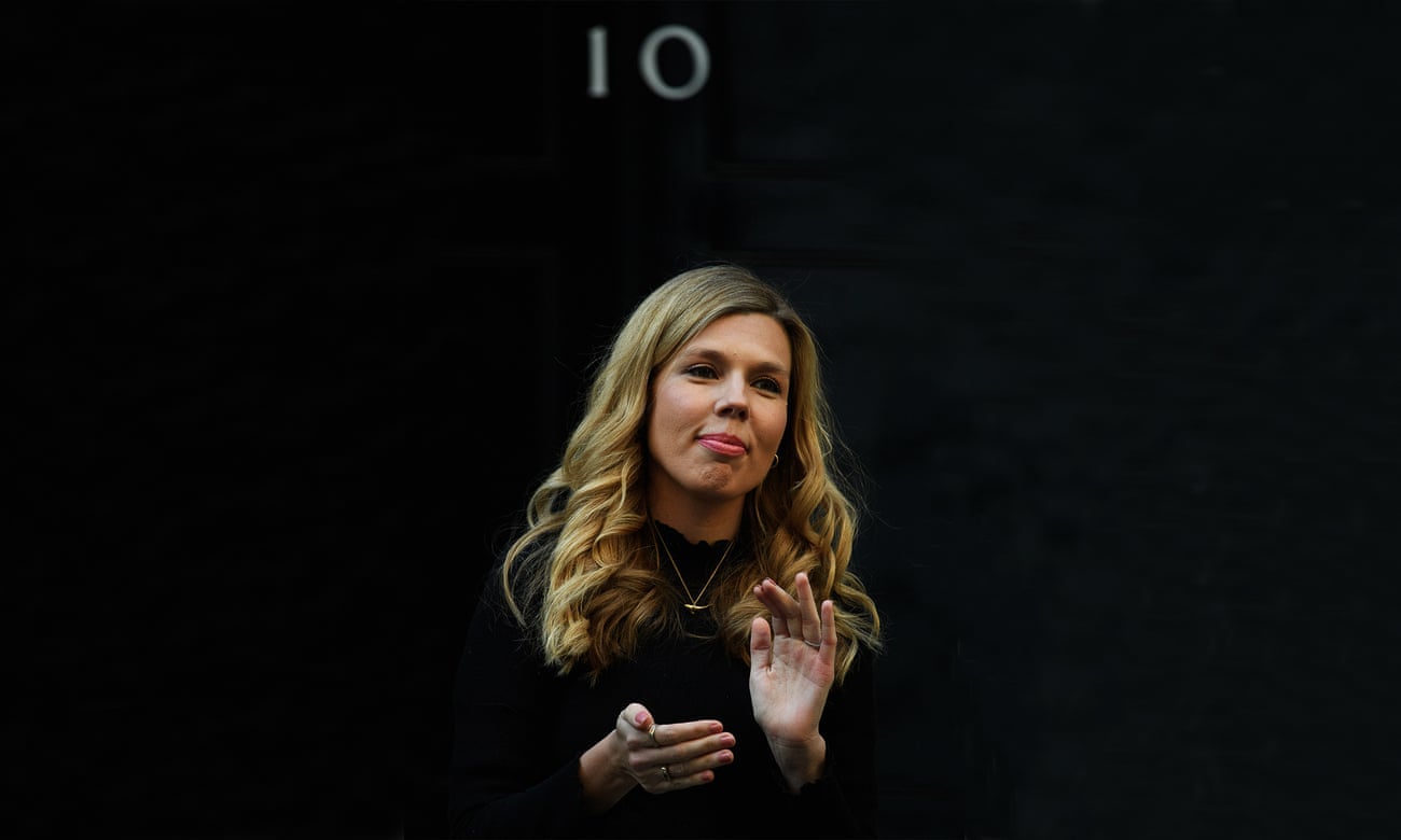 Carrie Symonds outside No 10 Downing Street earlier this year.