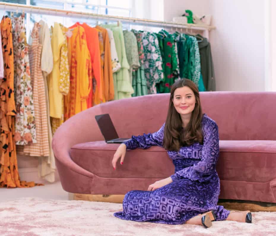 Victoria Prew, co-founder of Hurr Collective, in the peer-to-peer fashion rental company’s pop-up shop