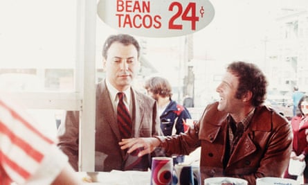 Alan Arkin with James Caan in the action comedy Freebie and the Bean, 1974.