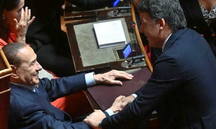 Berlusconi with the Italia Viva party leader Matteo Renzi, October 2022.