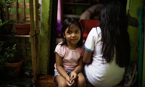 5-year-old Shantal lives less than 100 meters from a plastics recycling plant in Canumay West village in Valenzuela City. 