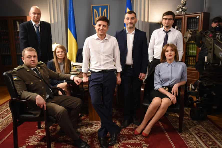 Still from Servant of the People, the satirical comedy show starring Volodymyr Zelenskiy in the lead as the Ukrainian president.