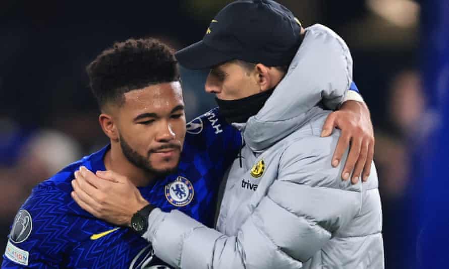 Thomas Tuchel congratulates Reece James who scored an outstanding goal and was faultless at wing-back.