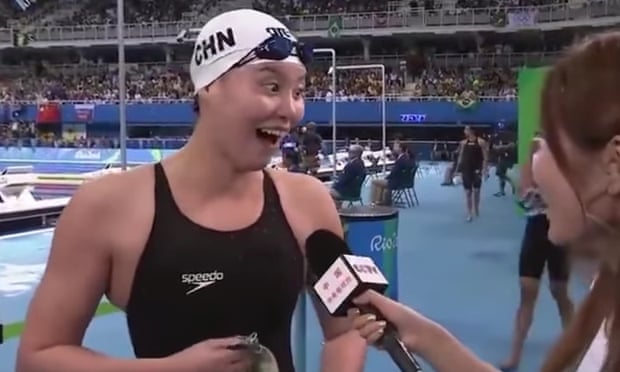 Chinese Olympian and bronze medallist Fu Yuanhui gave an animated interview after her swim that propelled her into the hearts of her compatriots.