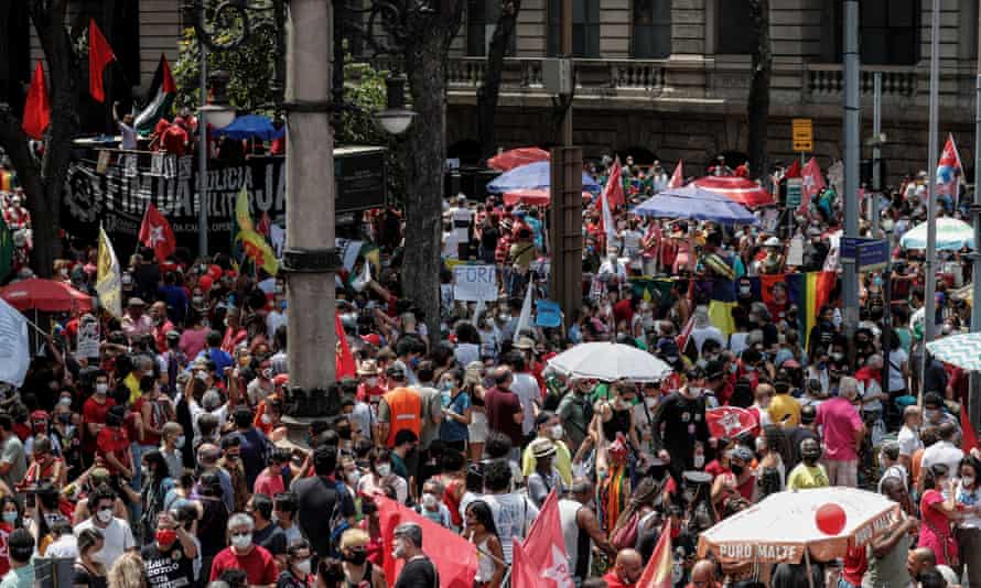 Protesters in Rio de Janeiro