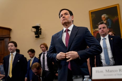 US secretary of state Marco Rubio at a House foreign affairs committee hearing in Washington DC on 21 May.