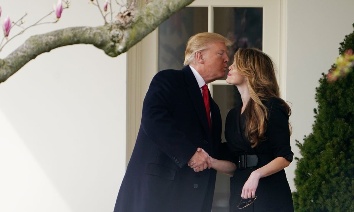 Goodbye Hope Trump Says Farewell To Hicks With A Kiss And A Handshake Us News The Guardian