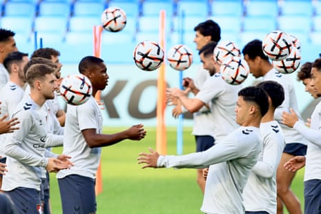 Bournemouth players train in Spain on the eve of their Europa League game against Real Sociedad