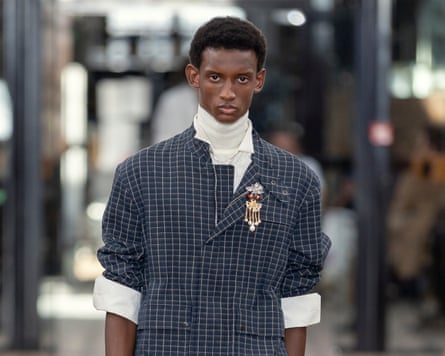 A model walks the runway during the Wales Bonner menswear spring/summer 2026 show as part of Paris fashion week on 25 June 2025 in Paris, France. (Photo by Justin Shin/Getty Images)