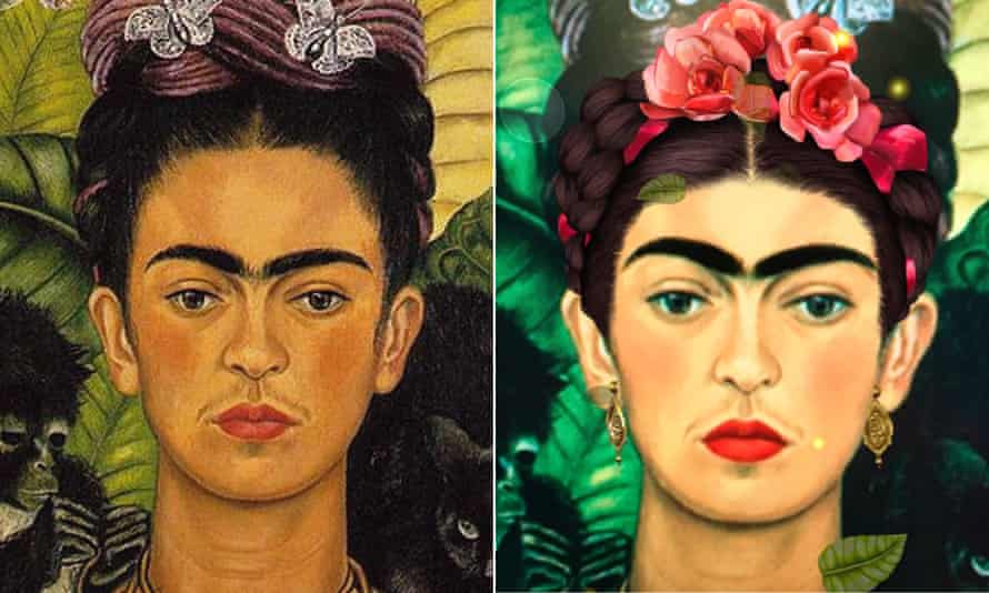 A photo of Frida Kahlo that Snapchat created for International Women’s Day in 2017, which was criticised for lightening her skin and making her features appear more symmetrical.