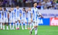 Argentina v Ecuador - CONMEBOL Copa America USA 2024<br>HOUSTON, TEXAS - JULY 04: Lionel Messi of Argentina walks onto the pitch to take the first penalty in the penalty shoot out during the CONMEBOL Copa America 2024 quarter-final match between Argentina and Ecuador at NRG Stadium on July 04, 2024 in Houston, Texas. (Photo by Buda Mendes/Getty Images)