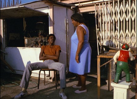 a man and a woman talking to each other
