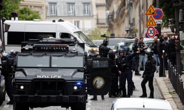 French police cordoned off Iranian consulate in Paris.