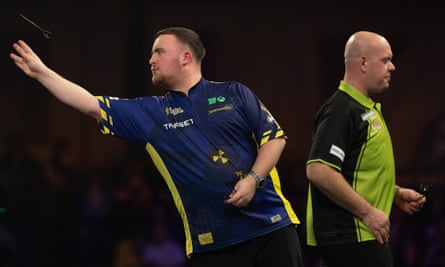 Luke Littler and Michael van Gerwen do battle in the final.