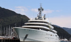 Eclipse, a superyacht linked to sanctioned Russian oligarch Roman Abramovich, is docked in the Turkish tourist resort of Marmaris, Turkey March 22.