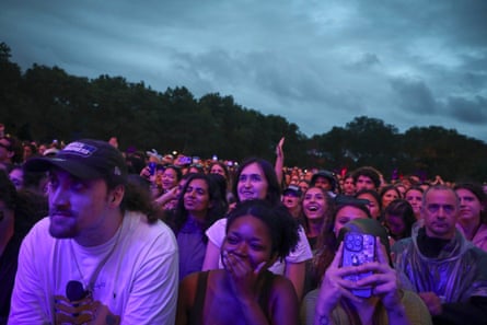 Fans watch Hozier perform