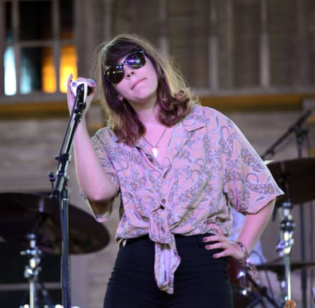 Rose in sunglasses at the Stagecoach music festival, California, in 2015.