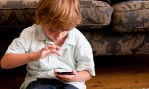 child using smartphone