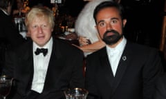 Boris Johnson and Evgeny Lebedev at a Hampton Court Palace dinner in 2009