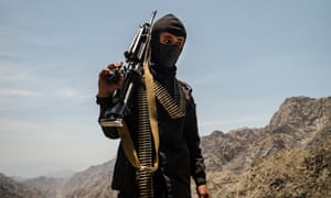 A member of the Security Belt forces at the frontline that separates south Yemen from the north.
