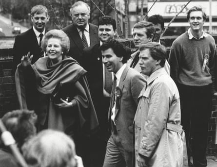 Margaret Thatcher lends her support to Letwin’s 1992 parliamentary bid.