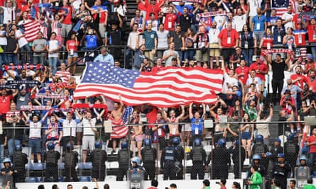 US fans at a soccer match against Mexico in 2017.