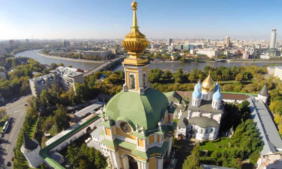 ‘Moscow exerts a strong gravitational force on writers’.The Novospassky monastery.