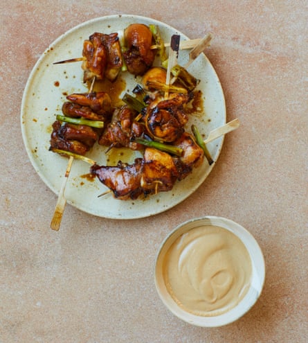 Milk Beach’s chicken yakitori skewers.