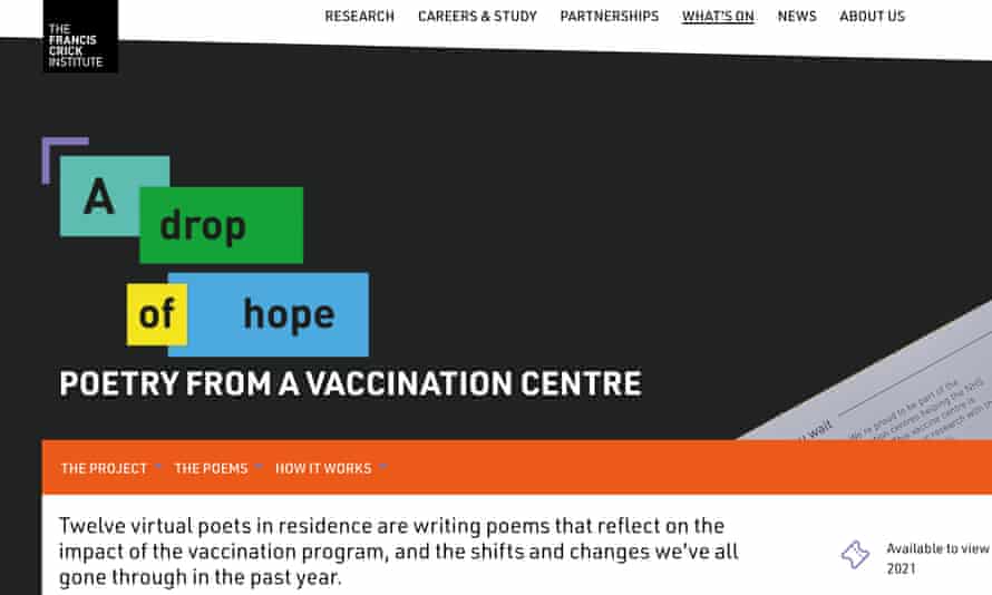 Screenshot of the A Drop of Hope homepage, featuring words in blocks of colour on a black background