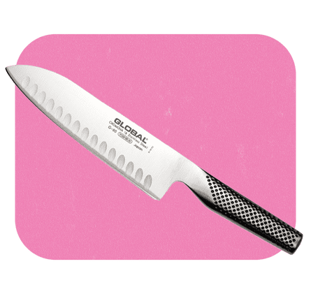 GLOBAL G G-80 18cm Fluted Santoku Knife