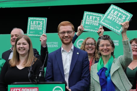 Scottish Green party co-leaders Ross Greer and Gillian Mackay (left) at the launch of their manifesto for the upcoming Holyrood election at Barras Art and Design (BAaD) in Glasgow.