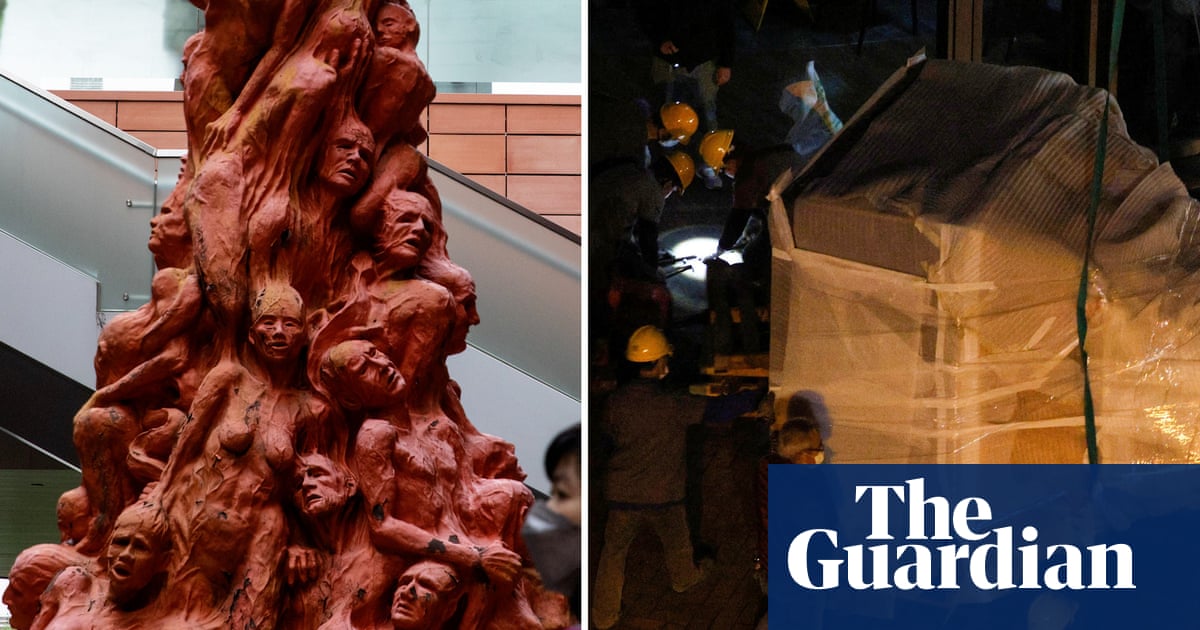 Tiananmen massacre statue removed from Hong Kong university – video