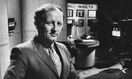 Frank Bough on the set of the BBC’s Grandstand in 1971.