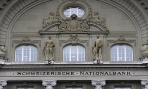 The facade of the Swiss National Bank SNB at the Bundesplatz in Bern.
