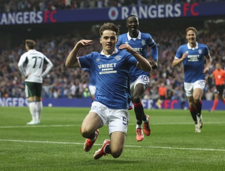 Findlay Curtis celebrates aft scoring