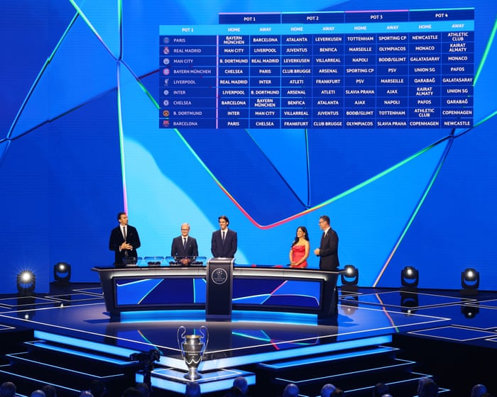 Champions League draw: 2025-26 group phase fixtures revealed – live