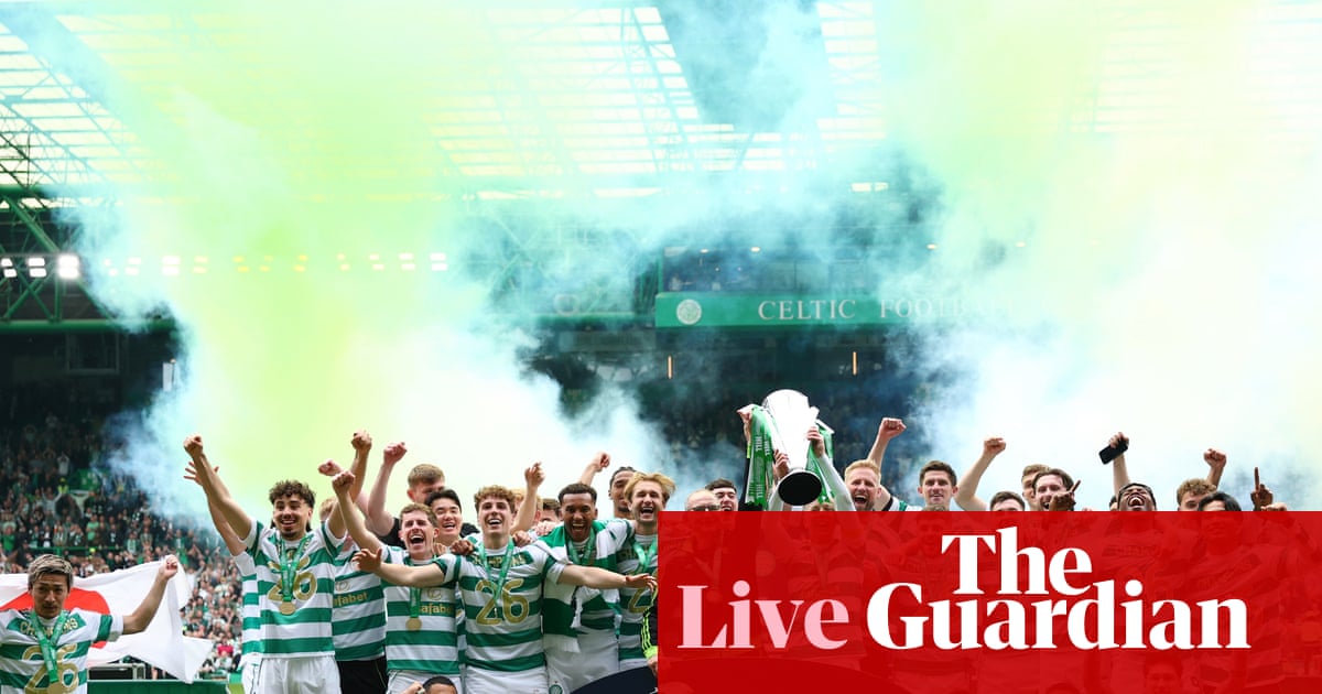 Celtic break Hearts with late double in tense final-day decider to retain Scottish title