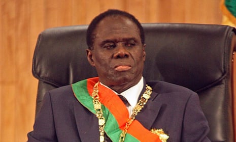 Michel Kafando being sworn in as Burkina Faso’s transitional president in October 2014.