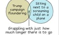 1 Trump campaign floundering/Sitting next to a screaming child on a plane - Grappling with just how much longer there is to go