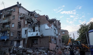 Aftermath of a Russian missile attack in Kharkiv.