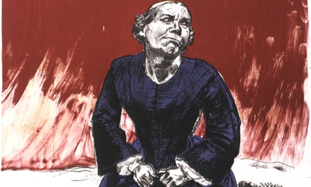 Paula Rego’s Come to Me from her Jane Eyre series. This is the final work in Rego’s series and shows Jane in her later years. ‘Come to me’ refers to the blind Rochester calling her.