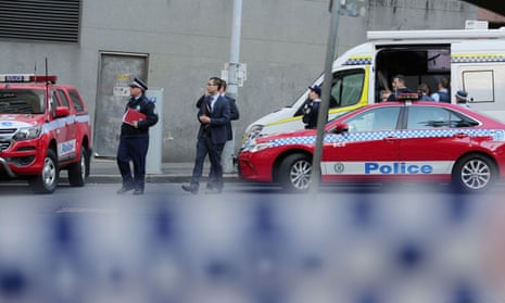 Police investigate the stabbings in Sydney’s CBD