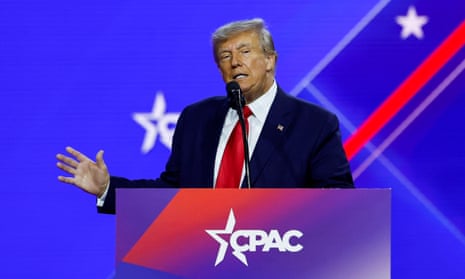 Former US president Donald Trump attends CPAC where he made his pitch for a return to the White House in 2024
