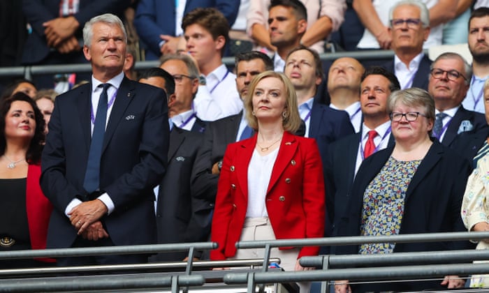Liz Truss at the UEFA Women’s Euro England 2022 final match between England and Germany.