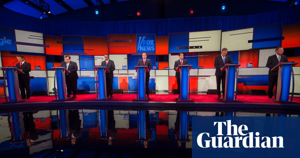 Jaws without the shark absent Trump looms over Republicans first debate The Guardian US Jaws without the shark absent Trump looms over Republicans first debate The Guardian US