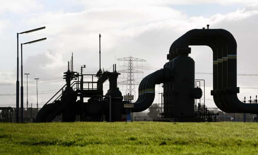 Gas pipes at Groningen in the Netherlands, where production is being wound down after nearby earthquakes.