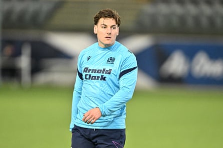 Tom Jordan in training with Scotland
