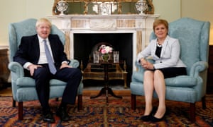 Boris Johnson and Nicole Sturgeon.