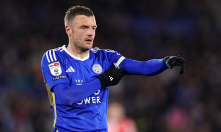 Jamie Vardy wears the captain’s armband.