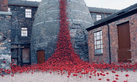 Poppies ‘Weeping Window’  at Middleport Pottery, Stoke-on-Trent